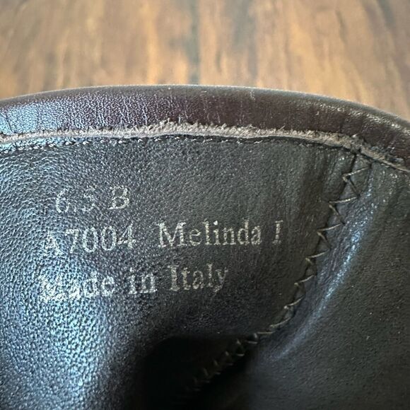 COACH Melinda Boots Brown Fabric Leather Heeled Signature Logo - Picture 8 of 11